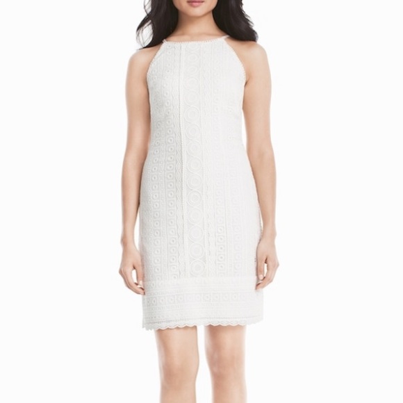 White House Black Market Dresses & Skirts - White House Black Market White Lace Shift Dress